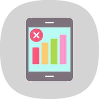 No Signal Flat Curve Icon Design vector