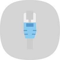 Ethernet Flat Curve Icon Design vector