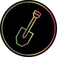 Spade Line Gradient Due Color Icon Design vector