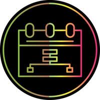 Calendar Line Gradient Due Color Icon Design vector