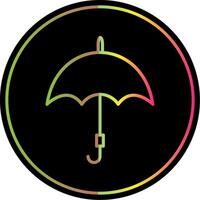 Umbrella Line Gradient Due Color Icon Design vector