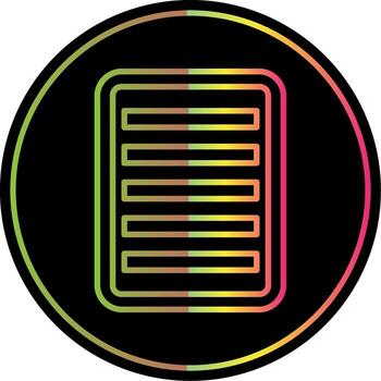 Nota línea degradado debido color icono diseño vector