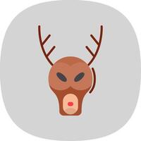 Stag Flat Curve Icon Design vector