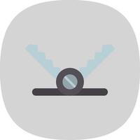 Trap Flat Curve Icon Design vector