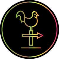 pollo línea degradado debido color icono diseño vector