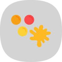 Paintballs Flat Curve Icon Design vector