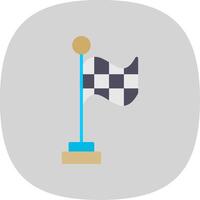 Racing Flag Flat Curve Icon Design vector