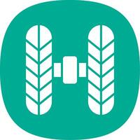 Wheel Alignment Glyph Curve Icon Design vector