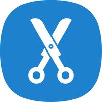 Scissors Glyph Curve Icon Design vector