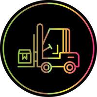 Forklift Line Gradient Due Color Icon Design vector