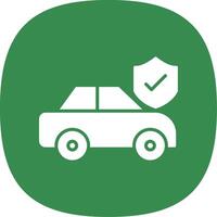 Car Insurance Glyph Curve Icon Design vector