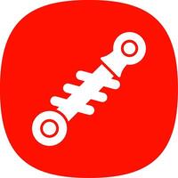 Shock Absorber Glyph Curve Icon Design vector