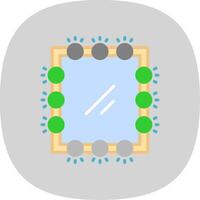 Mirror Flat Curve Icon Design vector