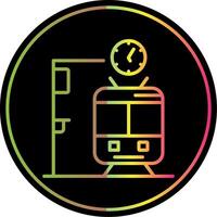 Metro Station Line Gradient Due Color Icon Design vector