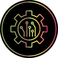 Mining Technology Line Gradient Due Color Icon Design vector