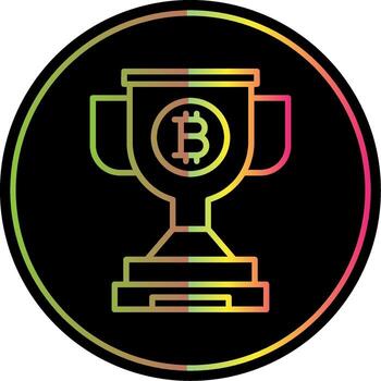 Block Reward Line Gradient Due Color Icon Design vector