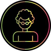 Scientist Line Gradient Due Color Icon Design vector