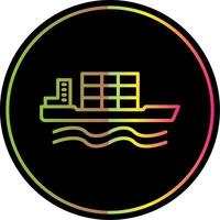 Bulk Carrier Line Gradient Due Color Icon Design vector