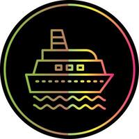 Ship Line Gradient Due Color Icon Design vector
