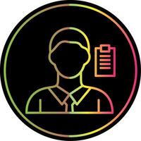Manager Line Gradient Due Color Icon Design vector