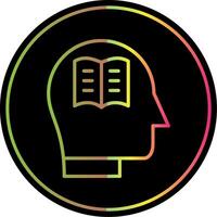 Knowledge Line Gradient Due Color Icon Design vector