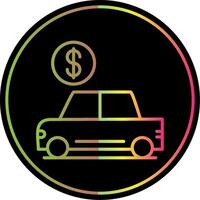 Auto Loan Line Gradient Due Color Icon Design vector