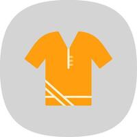 camisa plano curva icono diseño vector