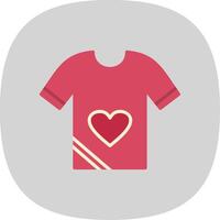 Shirt Flat Curve Icon Design vector