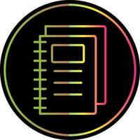 Notebook Line Gradient Due Color Icon Design vector