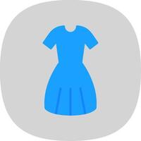 Dress Flat Curve Icon Design vector