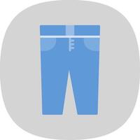 Jeans Flat Curve Icon Design vector