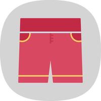 Shorts Flat Curve Icon Design vector