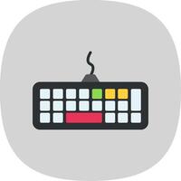 teclado plano curva icono diseño vector