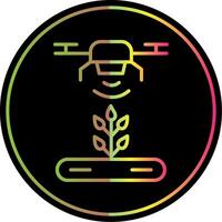 Automatic Irrigatior Line Gradient Due Color Icon Design vector