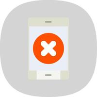 Eliminar botón plano curva icono diseño vector