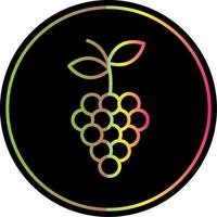uvas línea degradado debido color icono diseño vector
