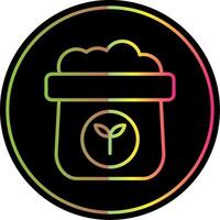 Fertilizer Line Gradient Due Color Icon Design vector