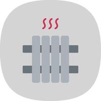 Radiator Flat Curve Icon Design vector