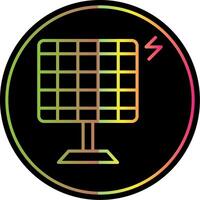 Solar Energy Line Gradient Due Color Icon Design vector