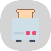 Toaster Flat Curve Icon Design vector