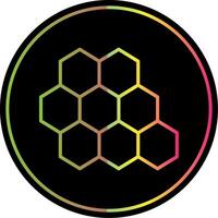 Bee Hive Line Gradient Due Color Icon Design vector