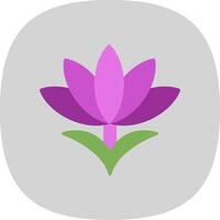 Saffron Flat Curve Icon Design vector