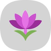 Saffron Flat Curve Icon Design vector