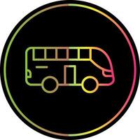 Tour Bus Line Gradient Due Color Icon Design vector