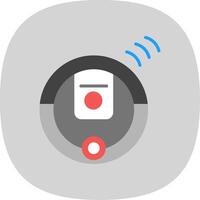 Robot Vacuum Cleaner Flat Curve Icon Design vector