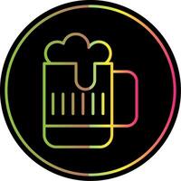 Beer Line Gradient Due Color Icon Design vector