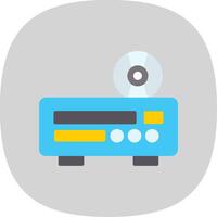 Dvd Player Flat Curve Icon Design vector