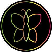 mariposa línea degradado debido color icono diseño vector