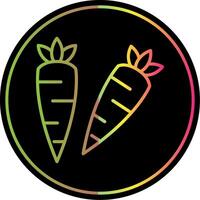 Carrots Line Gradient Due Color Icon Design vector