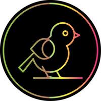 Bird Line Gradient Due Color Icon Design vector